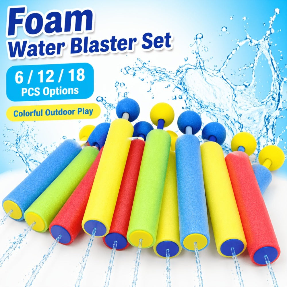 Squirt Water Gun Bulk Pack 6/12/18 Pack for Kids - Colorful Foam Shaft Water Soaker Blaster, Pool Beach Backyard Summer Party Outdoor Water Fight Toy Set Party Favor