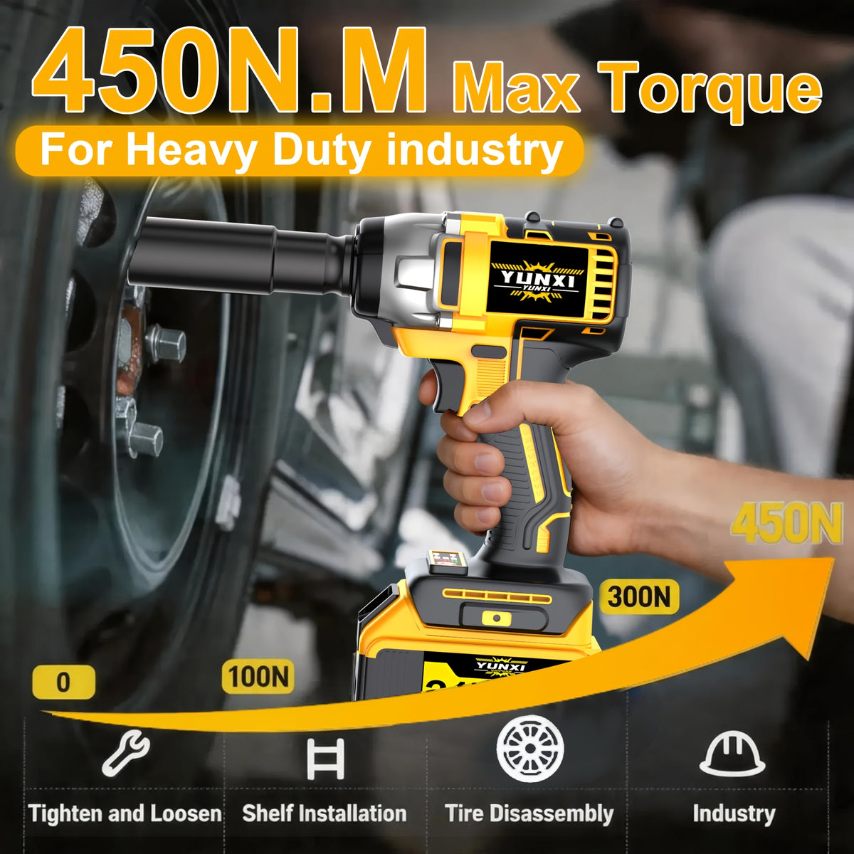 21V Cordless Impact Wrench Wireless Drill Set, Brushless Electric Impact Gun Drill, Optional 4000Mah Battery, Toolbox, Charger, Socket, And Full Accessory Set. |The Perfect Gift for The Automotive Industry And Industrial Home Decor, Men'S Gift