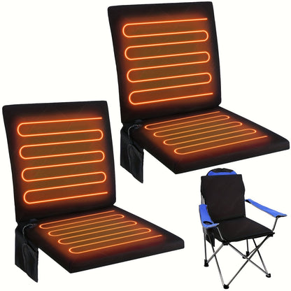 USB Heated Seat Cushion Foldable Heating Pad with 3 Adjustable Heat Modes – Portable Electric Warming Cushion for Stadium, Camping, Office & Outdoor Use, Available in 1pc & 2pcs (USB Power, No Battery)