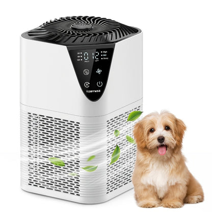 Air Purifier for Bedroom & Home – Covers 1250 Sq Ft, 3-in-1 True HEPA Filter, Removes Allergies, Pet Hair, Dust, Smoke & Odors, Air Quality Monitor, Aromatherapy, Better Sleep for Office & Living Room