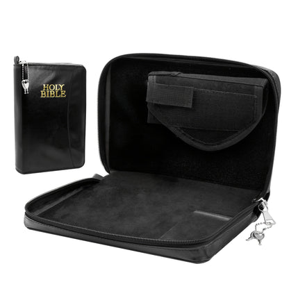 Lockable Soft Pistol Case Book-Style Handgun Storage Bag with Zipper - Discreet Portable Gun Case for 9mm & Most Handguns, Safe Transportation & Home Storage, Available in Black & Brown