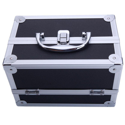 Aluminum Makeup Train Case with Wheels Large Capacity Lockable Cosmetic Trolley Organizer Adjustable Dividers Retractable Handle for Makeup Artists Salon Travel Black Silver Pink Beauty Gift