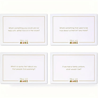 Tell Me More Conversation Card Game – Fun Icebreaker Question Cards for Friends, Family, Couples & Coworkers, Deep Talk Bonding Game for Game Night, Parties & Team Building