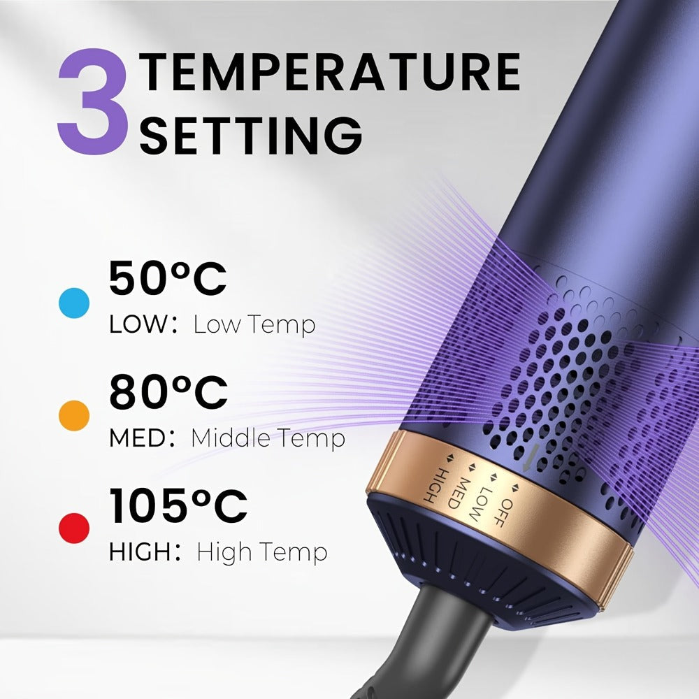 5-in-1 Hair Dryer Brush Set – Blow Dryer Brush with Curl, Straighten, Volumize & Smooth, Hot Air Styler for All Hair Types, Professional Styling Wand