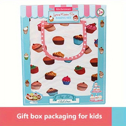 Kids Cooking & Baking Set 24 PCS – Chef Hat & Apron Dress-Up Costume with Baking Accessories for Girls Boys Ages 3-10 | Pretend Play Kitchen Toy | Best Birthday Christmas Gift