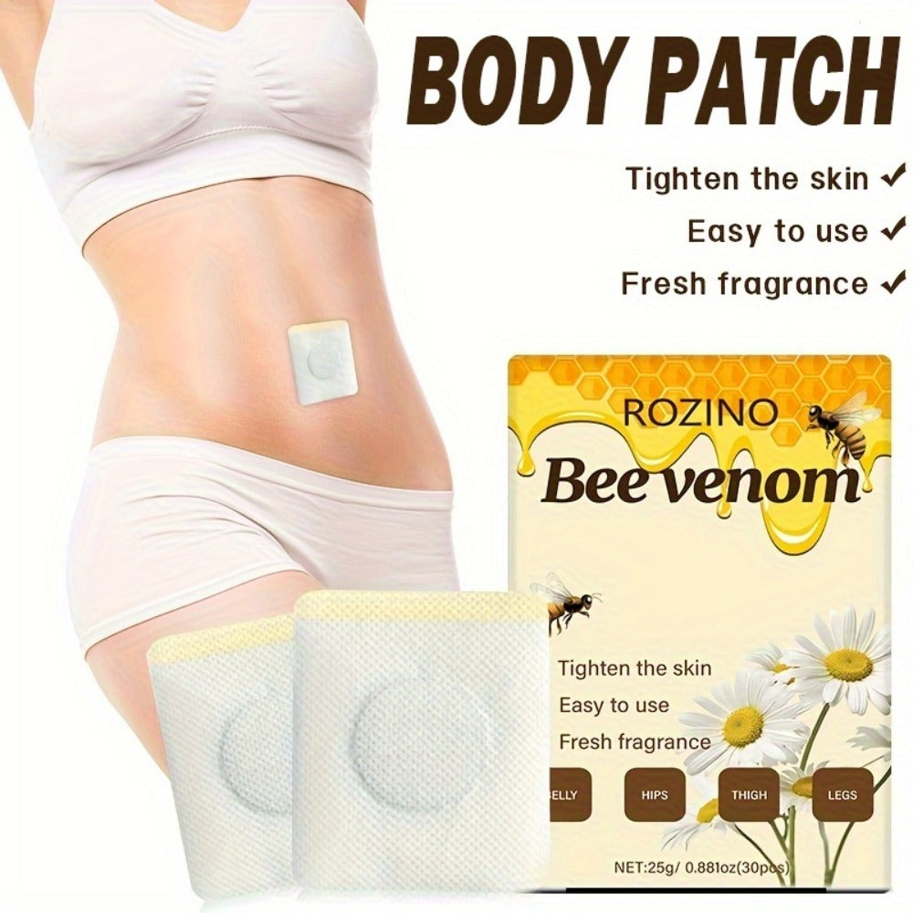 Belly Button Firming Patches 60 Pcs - Bee Venom Natural Botanical Navel Patches with Long-Lasting Adhesion, Body Toning & Wellness Patches for All Skin Types, Daily Body Care