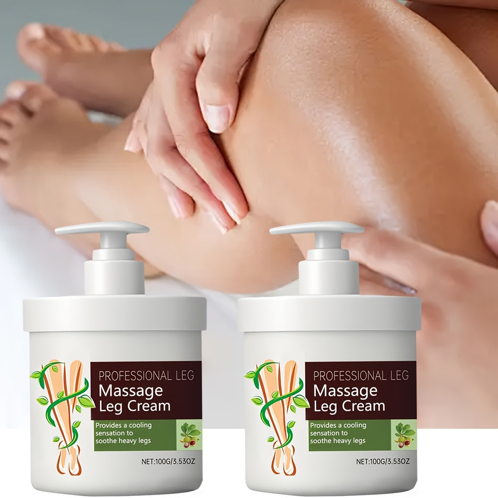 Leg Massage Cream with Snakehead & Bee Venom – Multi-Functional Relief, Long-Lasting Moisture, Lightweight Non-Greasy Formula | Gentle for Sensitive Skin | Muscle & Posture Support | 100G
