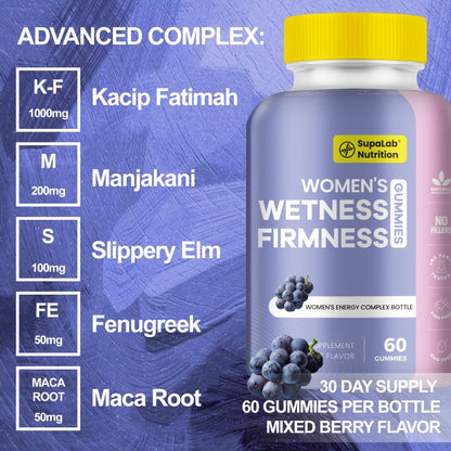 Women's Intimate Wellness Capsules with Kacip Fatimah, Manjakani & Maca Root - Natural Hydration, Tightness & Elasticity Support - Postpartum & Hormonal Balance - 30 Servings