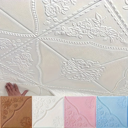 Peel and Stick Tile Stickers 13.78x13.78in Self-Adhesive Glam Plaid Pattern Wall Tiles for Kitchen Bathroom Living Room – 50pcs PVC Waterproof Removable Backsplash Decor