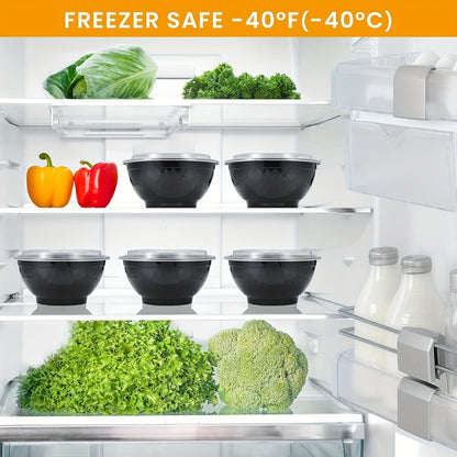 Salad Bowls with Lids 36oz Black Diamond Shape Disposable Leak-Proof Food Storage Containers Plastic Lunch Boxes for Restaurant Takeout Meal Prep 20 to 150 Sets