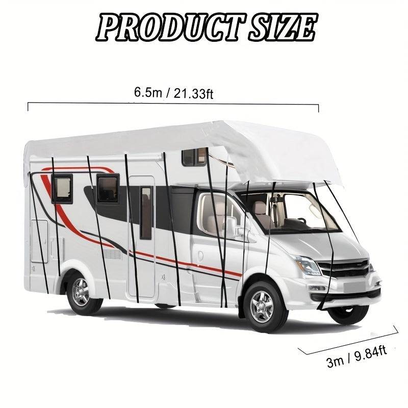 1pc of Robust RV Roof Cover Designed for Motorhomes, Travel Trailers, Caravans, And Buses, Offering UV And Sun Protection, Suitable for Rvs Measuring Between 5 to 12 Meters Or 16 to 40 Feet, Including RV Awnings And Additions
