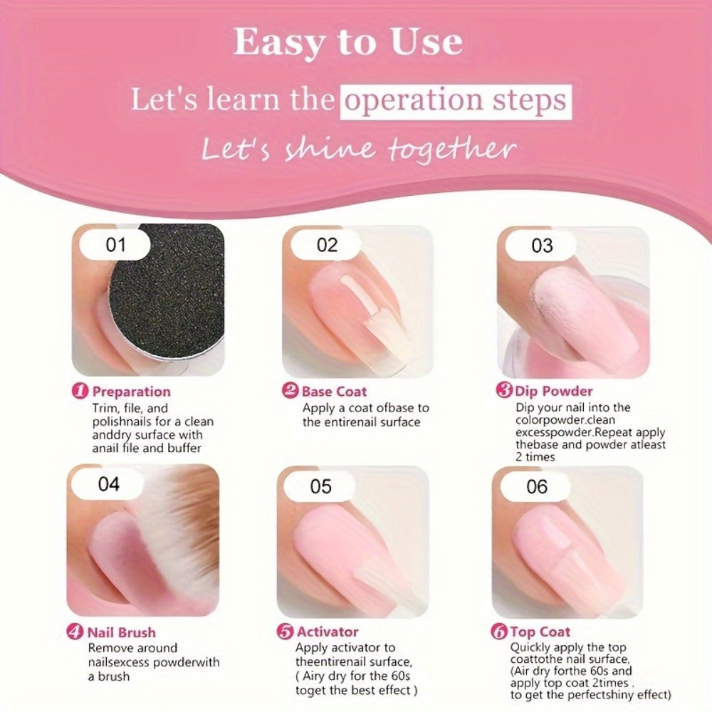 Sparkling Glitter Dip Powder Nail Set 33Pcs with Activator & Primer – 20 Colors No Lamp Needed for French Manicure Salon-Quality Home Use Nail Gift for Women