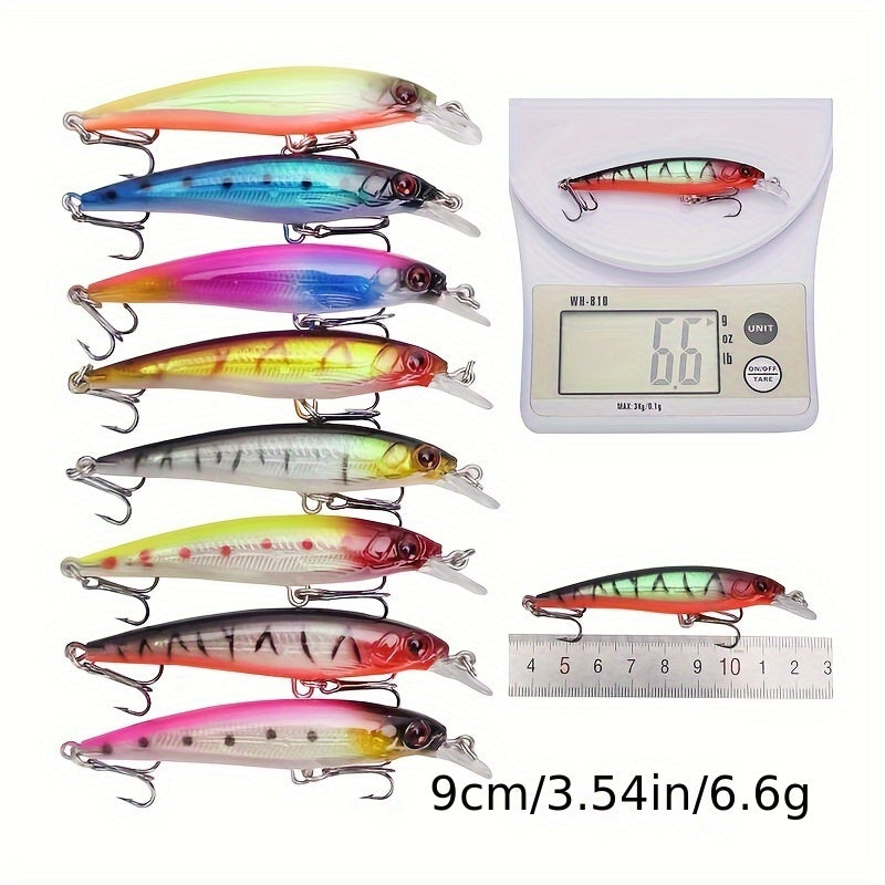 Minnow Fishing Lures Set 43pcs – Plastic Crankbait Hard Baits for Freshwater & Saltwater Angling
