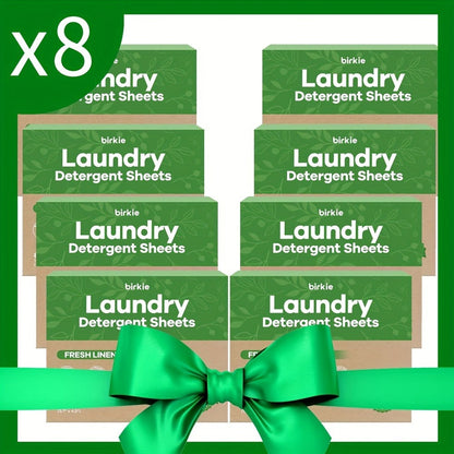 Laundry Detergent Sheets 85 Sheets 170 Loads – Liquid-Free Eco Laundry Strips, No Plastic Jug, Fresh Linen Scent, HE & Standard Washer Compatible