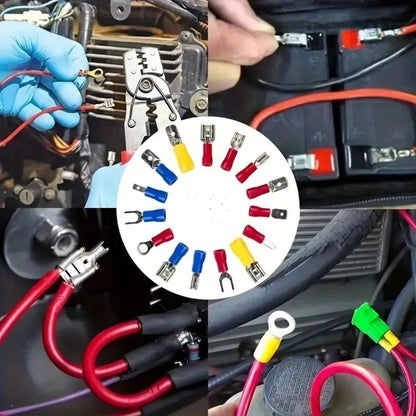 Electrical Crimp Terminals 280pcs Assorted Kit – Insulated Ring Fork Spade & Butt Wire Connectors for Automotive Marine & Home Wiring, Universal Cable Connector Set with Storage Case