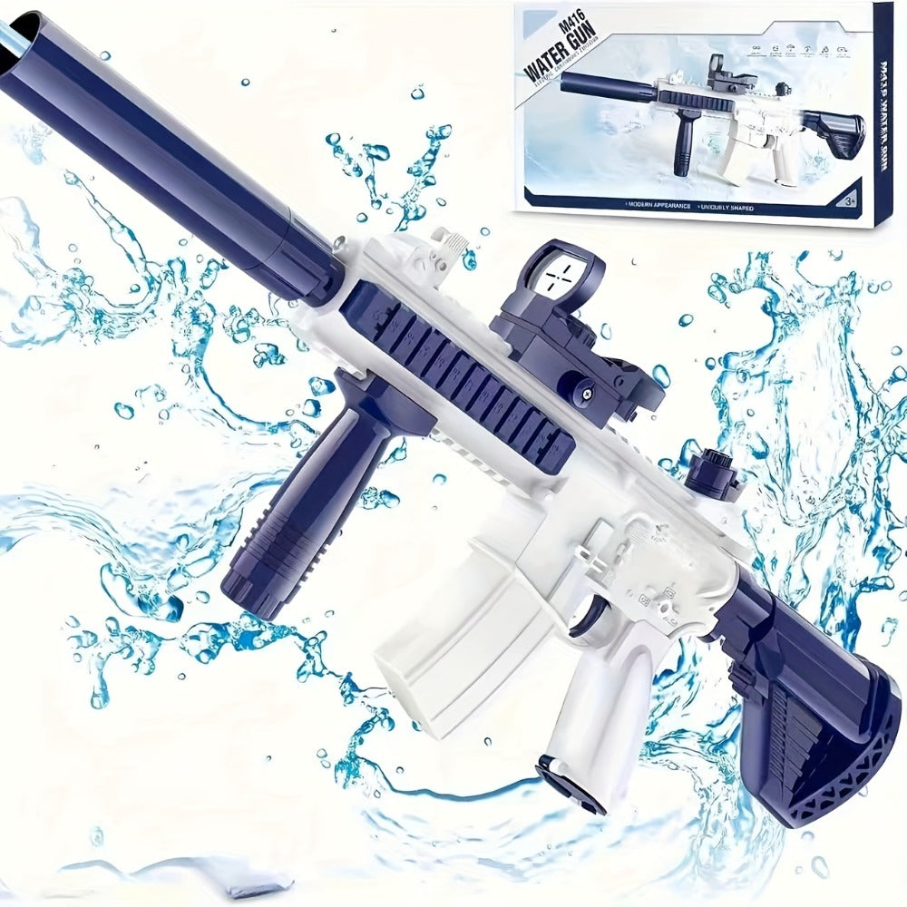 Continuous-Fire Automatic Water Gun for Kids & Adults – High-Capacity Long-Range Squirt Blaster for Summer Beach Pool Backyard Outdoor Play, Birthday Gift for Boys Girls, Blue Pink Random Mini Model