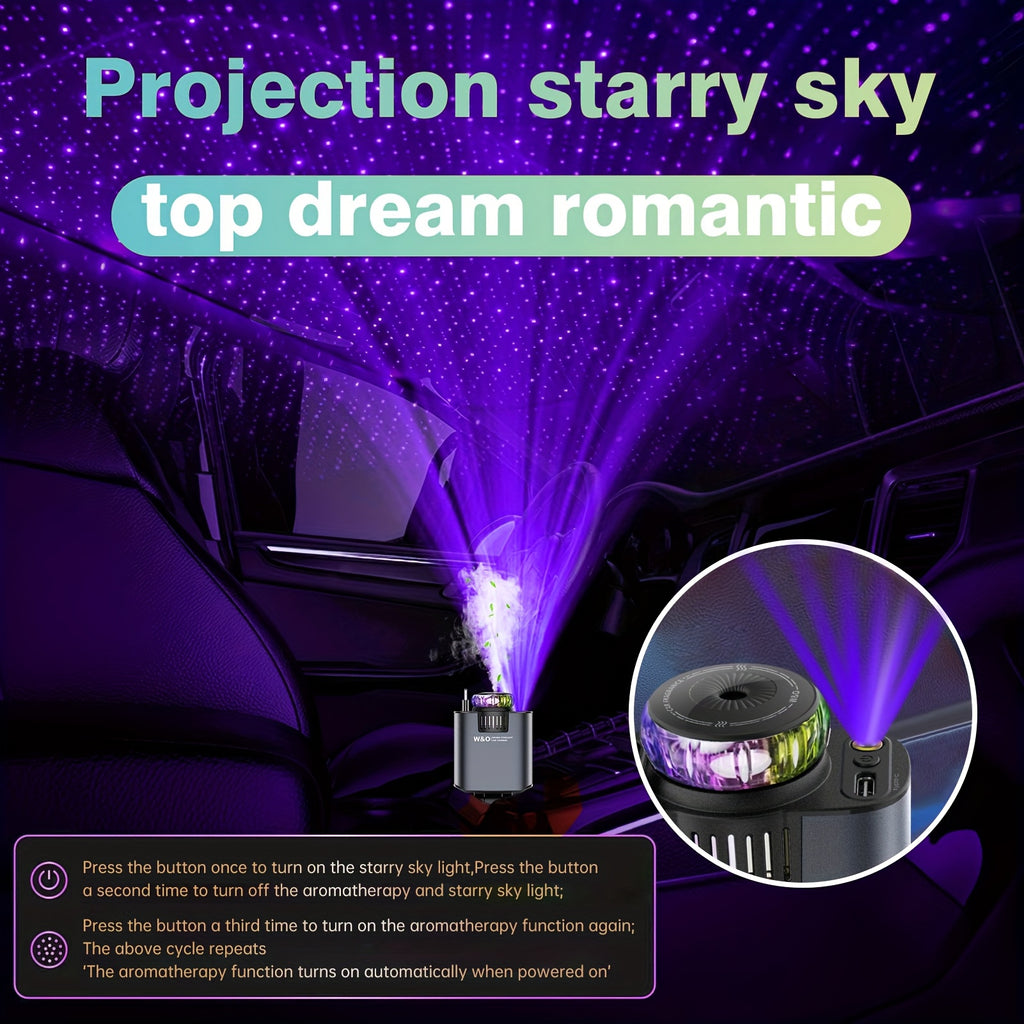 Perfume Is Sold Separately,New Aromatherapy Car Charger,3-in-1 Retractable Car Charger with Starlight Projector, Fast Charging Car Phone Charger with 2.6ft Retractable Cable and USB-C Port, for IPhone17/16 MaxforGalaxy S26/25