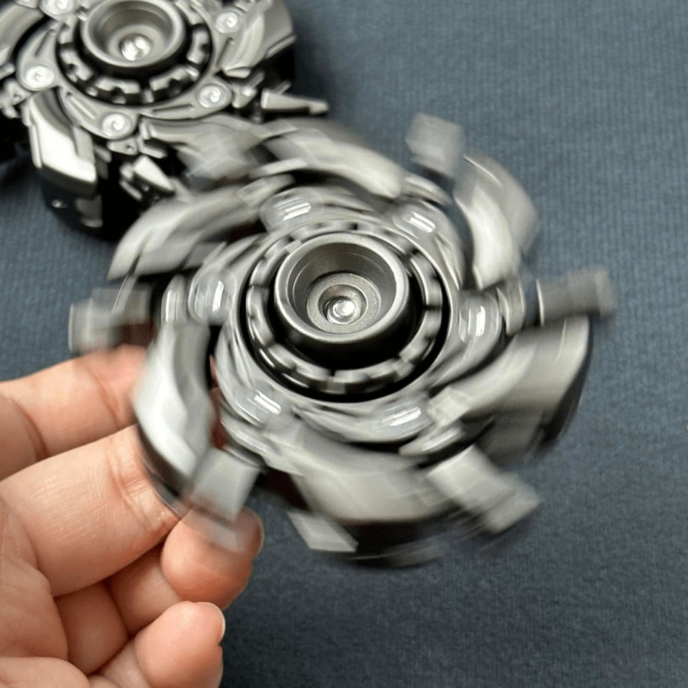 Metal Fidget Spinner Toy for Adults & Teens – Customizable Stress Relief Spinner with Hex Key, Screws & Metal Tube, Cool Decompression Anxiety Relief Tool, Black Gold Silver Dazzling Colors