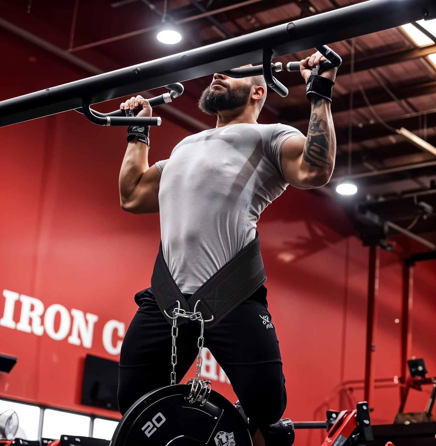 Dip Belt with Chain for Pull Ups & Weighted Dips – Heavy Duty Weightlifting Belt for Squats, CrossFit & Strength Training, Unisex Gym Equipment