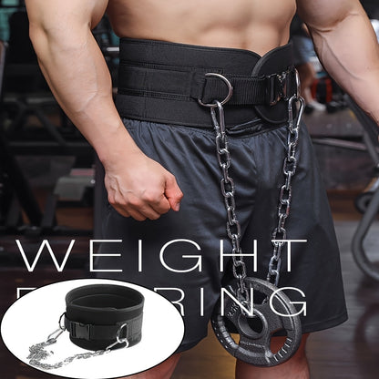 Dip Belt with Chain for Pull Ups & Weighted Dips – Heavy Duty Weightlifting Belt for Squats, CrossFit & Strength Training, Unisex Gym Equipment