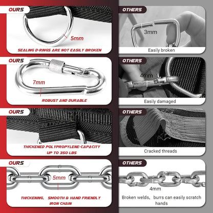 Dip Belt with Chain for Pull Ups & Weighted Dips – Heavy Duty Weightlifting Belt for Squats, CrossFit & Strength Training, Unisex Gym Equipment
