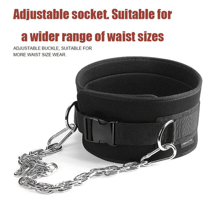 Dip Belt with Chain for Pull Ups & Weighted Dips – Heavy Duty Weightlifting Belt for Squats, CrossFit & Strength Training, Unisex Gym Equipment
