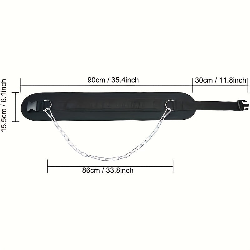 Dip Belt with Chain for Pull Ups & Weighted Dips – Heavy Duty Weightlifting Belt for Squats, CrossFit & Strength Training, Unisex Gym Equipment