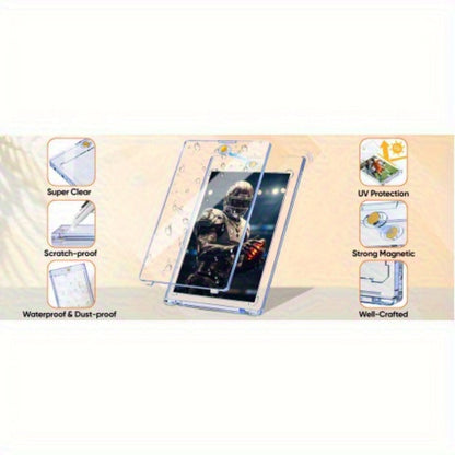 Magnetic Card Holders 35pt Ultra-Thin Hard Plastic Trading Card Protector – Fits Standard & Sports Cards, Baseball Cards, Collectible Cards – Choose 25, 50, 100, 200 or 400 Pack