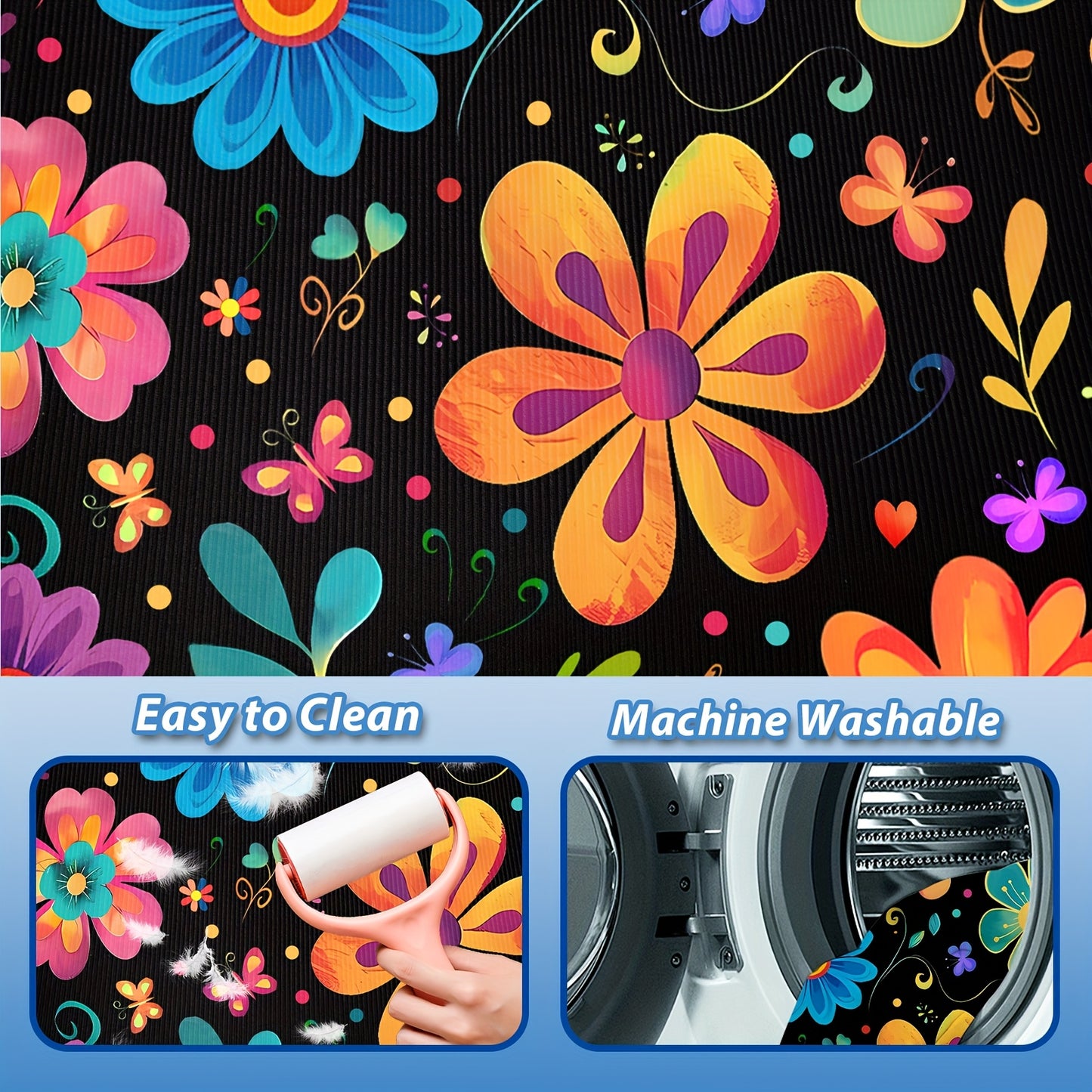 1pc Car Rear Cargo Pad, Anti-slip, with Fantasy Floral Pattern Design, Universal, Pet Dog Pad, Car Interior Accessory.Gifts From Family And Friends, Father's Day Gifts, High Temperature Resistance, Summer Self Driving, Outdoor Camping