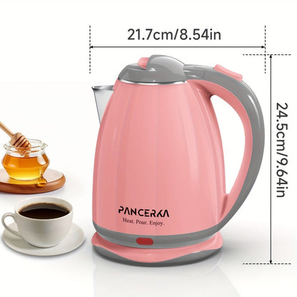 Hot Water Boiler Electric Kettle 1.8L Stainless Steel Fast Boiling Auto Shut-Off Countertop Instant Kettle for Coffee Tea Maker Pink White