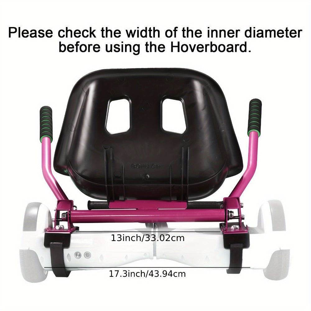 Hoverboard Go Kart Seat Attachment Buggy Conversion Kit 6.5-10 Inch Self-Balancing Scooter 360 Front Wheel Off-Road Tires Shock Absorber Kids Gift No Hoverboard White Black Blue Pink Purple