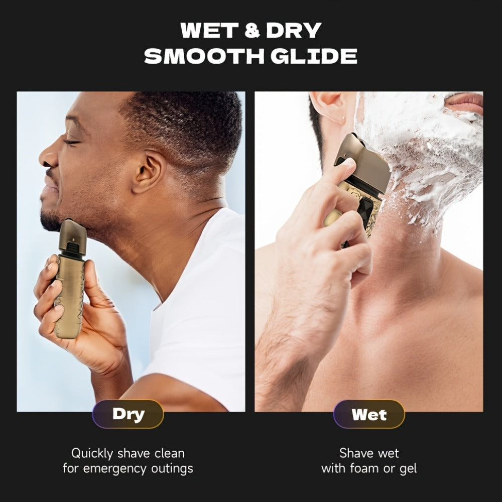 Cordless Electric Foil Shaver Grooming Kit for Men with Barber Shears Beard Mustache Trimmer Bald Head Razor Haircutting Set Father's Day Birthday Gift for Dad Husband