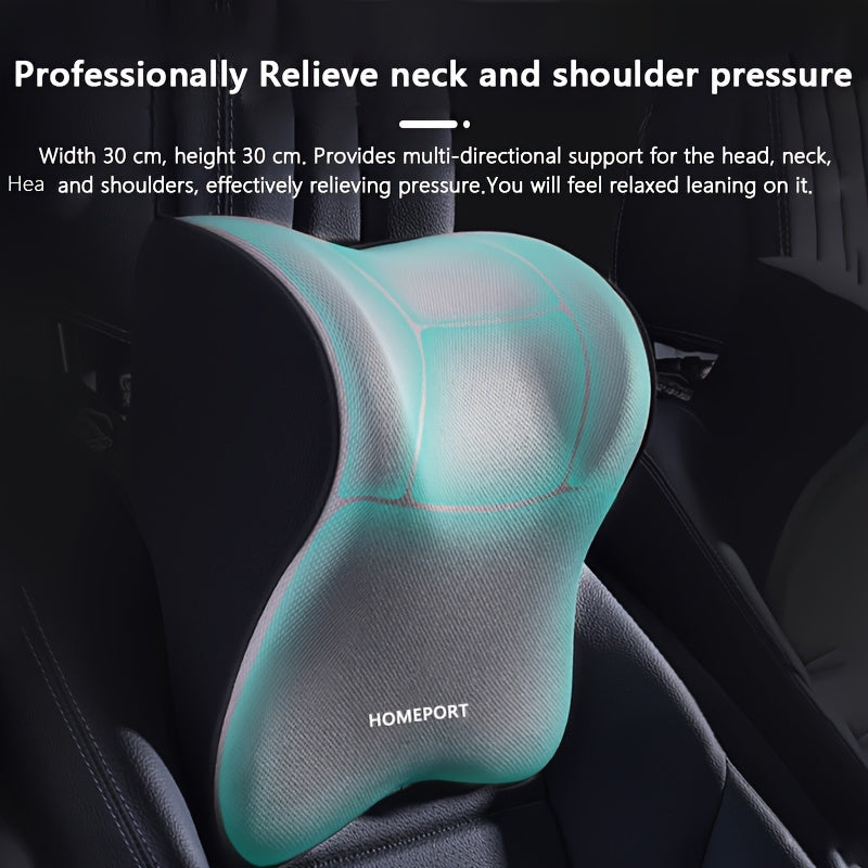 Car Seat Headrest Neck Pillow, Boost Your Driving Comfort, 100% Pure Memory Foam Travel Neck Pillow, with Breathable Removable Cover, Comfortable Ergonomic & Neck