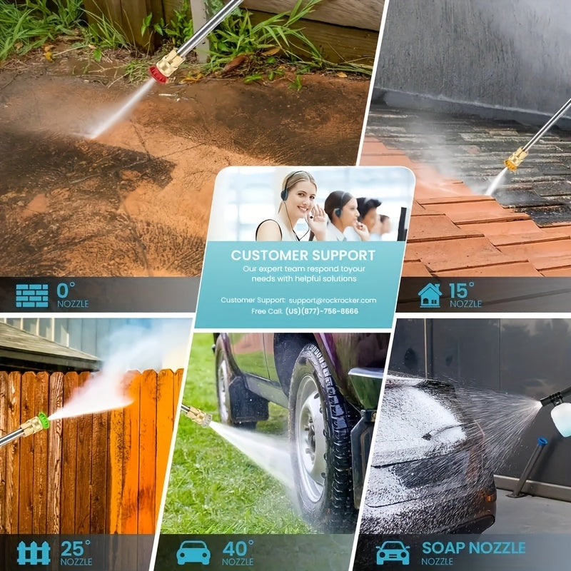 1 Wireless High Pressure Water Gun, Portable Cordless Car Washing Tool, Powerful Car Washing Tool, Garden Hose Nozzle, Multi-functional Watering Tool, Suitable for Home, Garden, Car, Elevator..