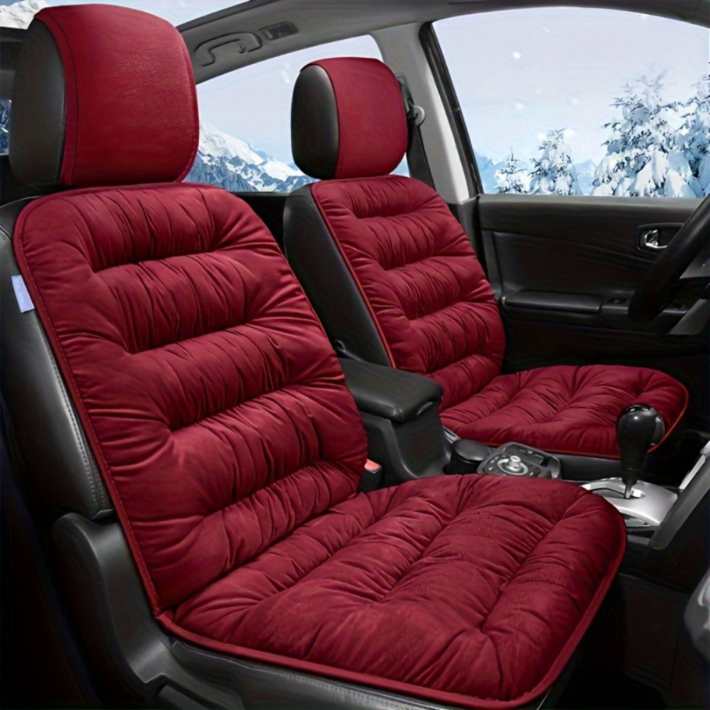 Memory Foam Car Seat Cushion with Storage Bag, Anti-Slip Rubber Bottom Driver Seat Backrest Pad, Single Seat Vest-Style Comfort Cushion for Car, Available in Red Beige Black