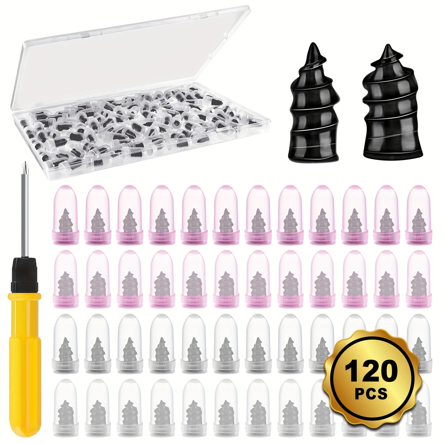 [Tire Repair Nails Kit] 300/200/120Pcs Tire Repair Nails Kit, Rubber Screws Fast Tool Self-Service Tire Repair Set, Vacuum Tire Repair Nail for Car Motorcycle Auto Bike for JEEP ATV Truck Tractor Trailer, Tire Puncture Repair, Screwdriver Gifted