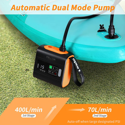 Smart High-Pressure Air Pump, LCD Auto-Stop & USB Fast Charge