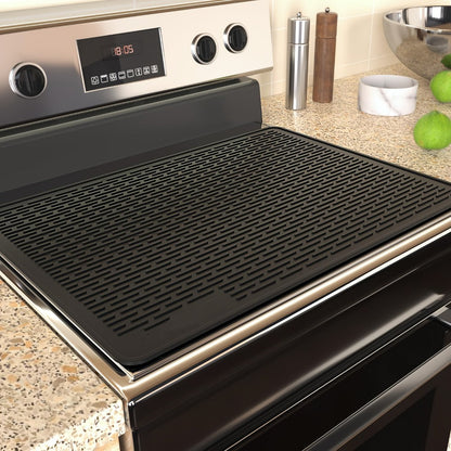 Silicone Stove Top Cover Mat 28"x20" - Heat Resistant Electric Stove Protector for Ceramic Glass Cooktop, Non-Slip Scratch Guard, Dishwasher Safe, Extra Large RV Range Cover, Multipurpose Kitchen Mat