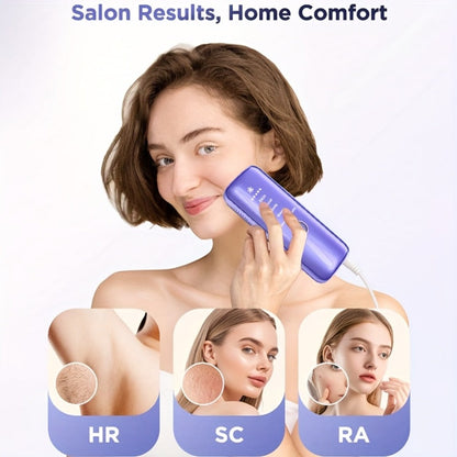 IPL Hair Removal Device LEFINEE 5 Levels Auto Continuous Flash LED Display – Permanent Hair Reduction for Women Body Face Legs Arms Bikini Underarms, Auto Shutdown Home Use Laser Hair Remover