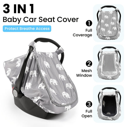 Baby Car Seat Cover - Breathable Beavtaens Covers Stretchy