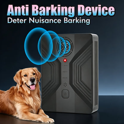 55ft Rechargeable Ultrasonic Bark Deterrent – USB Charged 1-Month Battery, 3 Frequency Modes 15–30KHz | Mountable Dog Barking Stopper for Indoor & Outdoor Use | Safe & Humane | Black