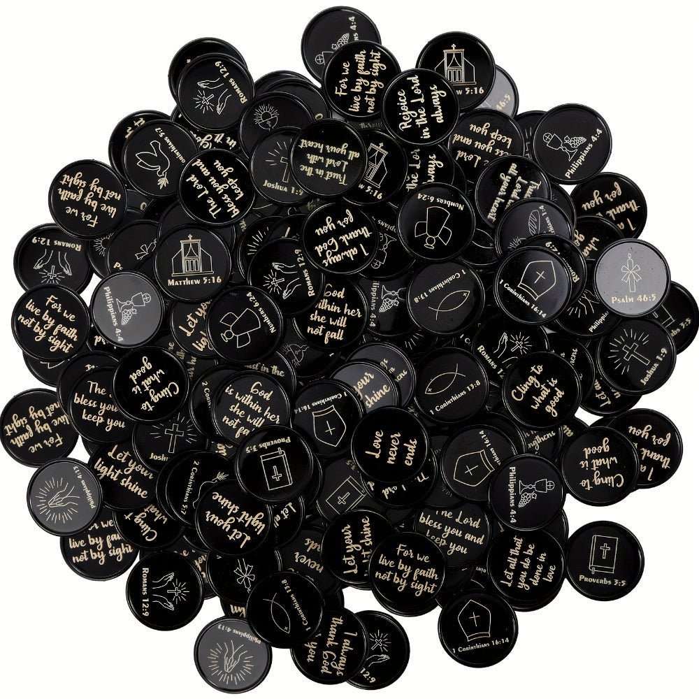 Bible Verse Coins Bulk 120 Pack – Christian Scripture Token Gifts for Church Events, Sunday School Prizes, VBS Rewards, Baptism, Easter Basket Fillers & Religious Party Favors