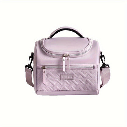 Insulated Lunch Bag Cooler Tote with Padded Shoulder Strap Leakproof Washable Polyester Meal Prep Bag for Work Picnic School Outdoor Activities Men Women