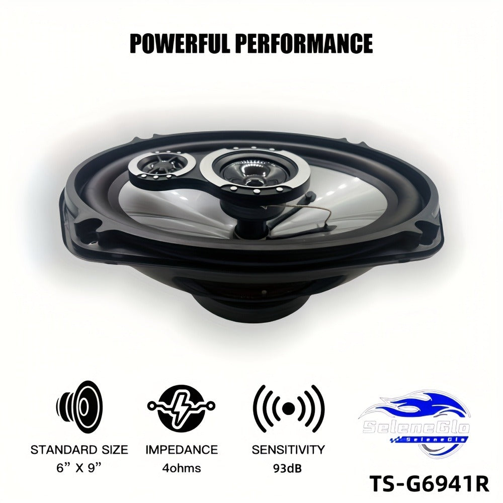 6x9 Inch Coaxial Car Speakers 1000W Max – 2-Way HiFi Full Range Stereo with Soundproof Enclosures, Bass Boost, Pure Copper Coil, Universal Fit for Car Truck Boat RV (1 Pair)