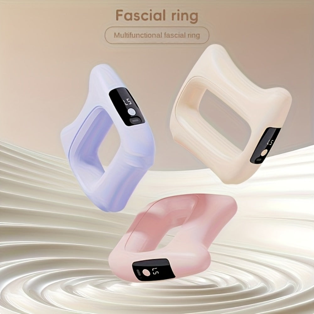 Dual Motor Electric Fascia Ring with Massage Belt – 8 High-Frequency Vibration Modes, Type-C Rechargeable Large Battery, Ergonomic Grip, Upgraded Vibration Massager for Full Body Muscle Relief