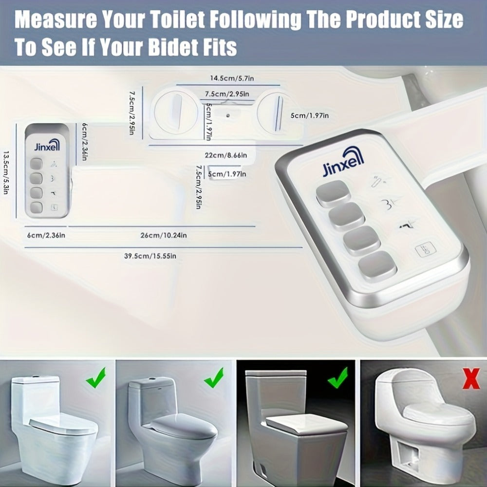 Bidet Attachment for Toilet Ultra-Slim – Non-Electric Cold Water Sprayer, Retractable Self-Cleaning Nozzle, Adjustable Water Pressure, Easy Install Toilet Seat Bidet