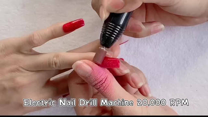 Professional Nail Drill Kit 20000RPM with 6 Drill Bits & 50 Sanding Bands — Electric Manicure Pedicure Machine Low Noise Dual-Hand for Acrylic Gel Natural Nails, Home & Salon Nail File Set, 8-in-1 Option