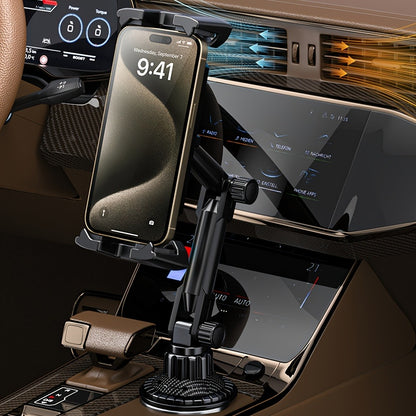 Car Phone Holder Cup Mount - Adjustable 4-13 Inch Device Stand, Universal Vehicle Cup Holder Phone Mount, Stable Grip for Safe Driving, TP08 Water Cup Style Bracket