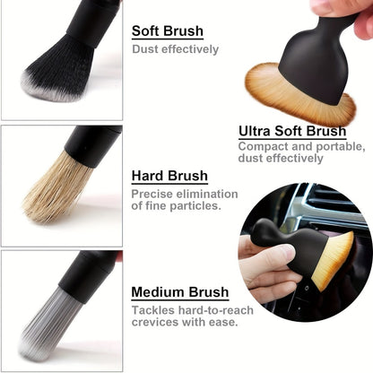 26-Piece Car Detailing Kit – Complete Car Cleaning Brush Set with Drill Brushes, Wheel Brush, Wash Mitt, Cleaning Gel & Squeegee for Interior, Exterior & Wheels