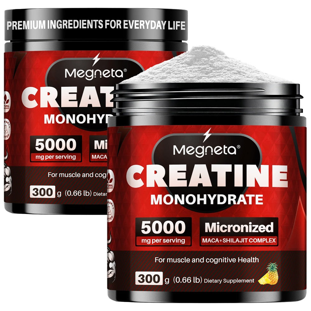 Micronized Creatine Monohydrate Powder 300g — 5000mg Per Serving | 60 Servings | Strength, Power & Focus Formula | No Artificial Sweeteners or Flavors | Pure Unflavored Pre & Post Workout